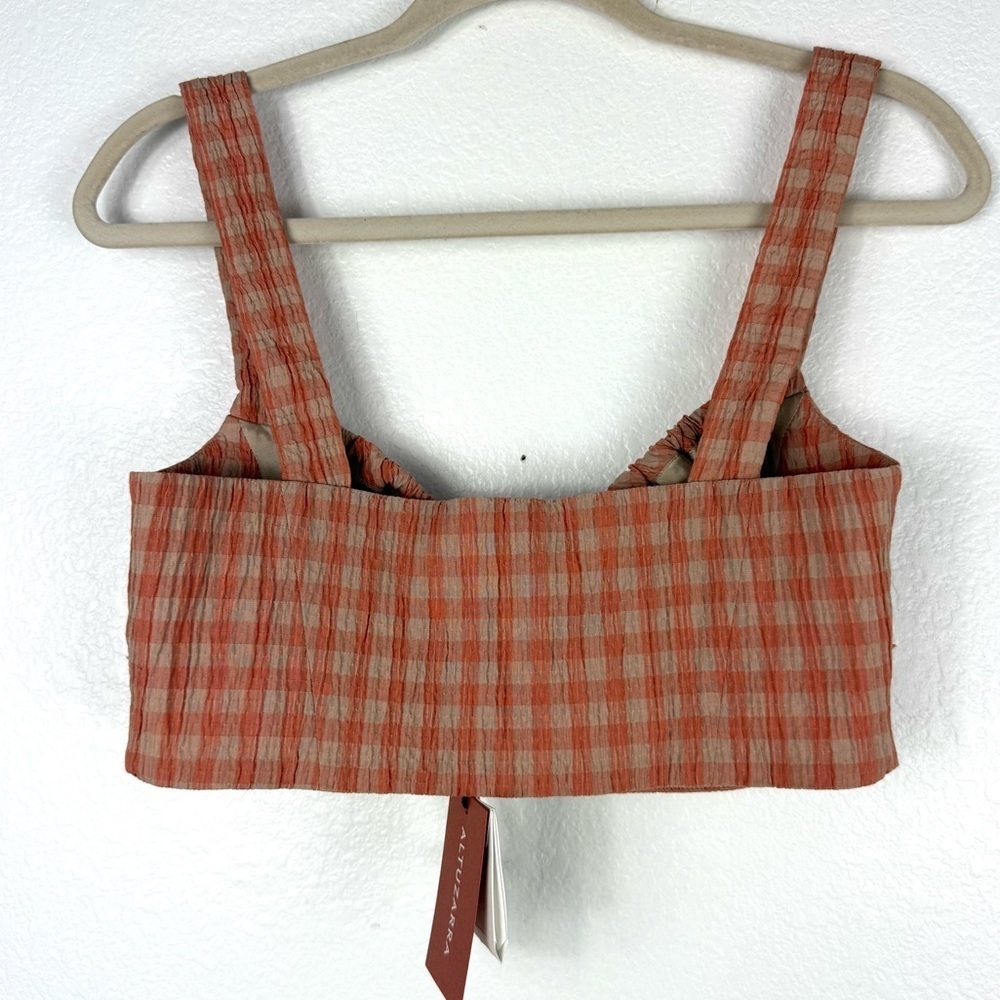 Altuzarra Bijou gingham cropped top size 36/us 4 - Picture 5 of 8